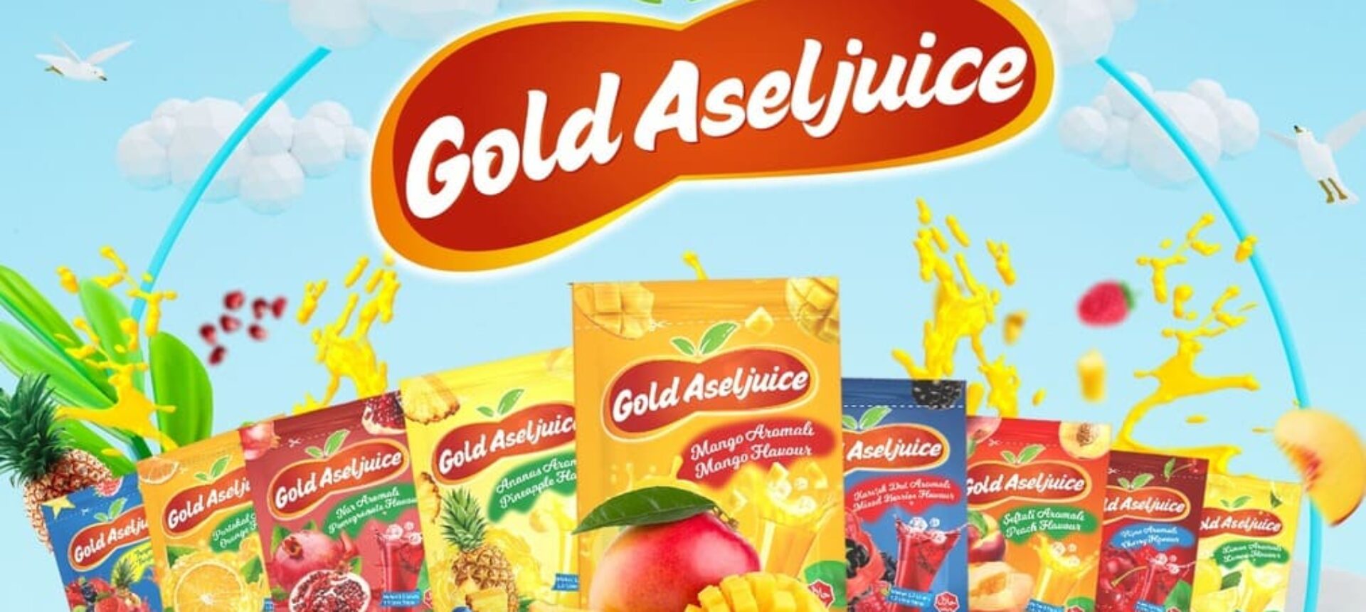 Nature’s juice powder in the speed of preparation with good taste and good smell from the Gold Aseel factory